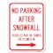 Signmission No Parking After Snowfall Vehicles May Be Towed or Plowed-In with Right Arrow Aluminum, A-1824-23786 A-1824-23786 - alternate 1